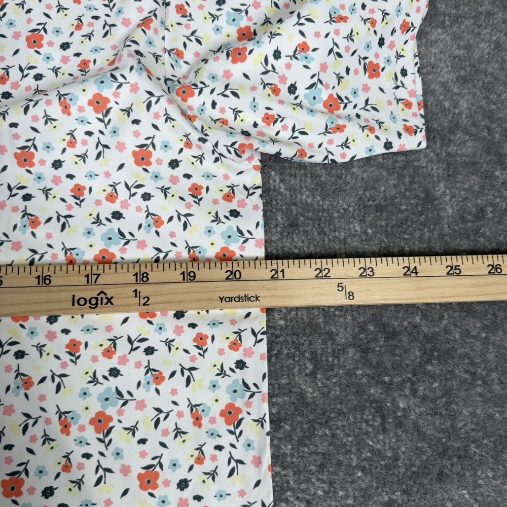 Swannies Polo Shirt Men's Medium‎ Floral Murray Short Sleeve Performance Golf - Picture 7 of 8